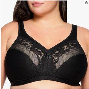 Glamorise Women's Full Figure Wirefree Minimizer Support Bra #1003 Sz. 40C